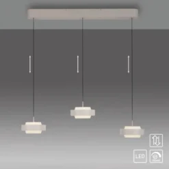 Schöner Wohnen-Kollektion 3fl. LED Pendelleuchte ELMO sandbrise