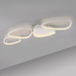 Schöner Wohnen-Kollektion LED Deckenleuchte PEBBLES, weiss, dimmbar, länglich