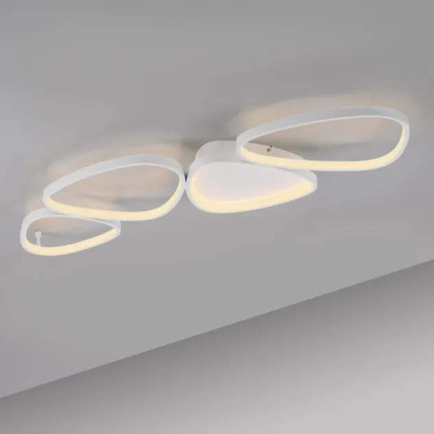 Schöner Wohnen-Kollektion LED Deckenleuchte PEBBLES, weiss, dimmbar, länglich