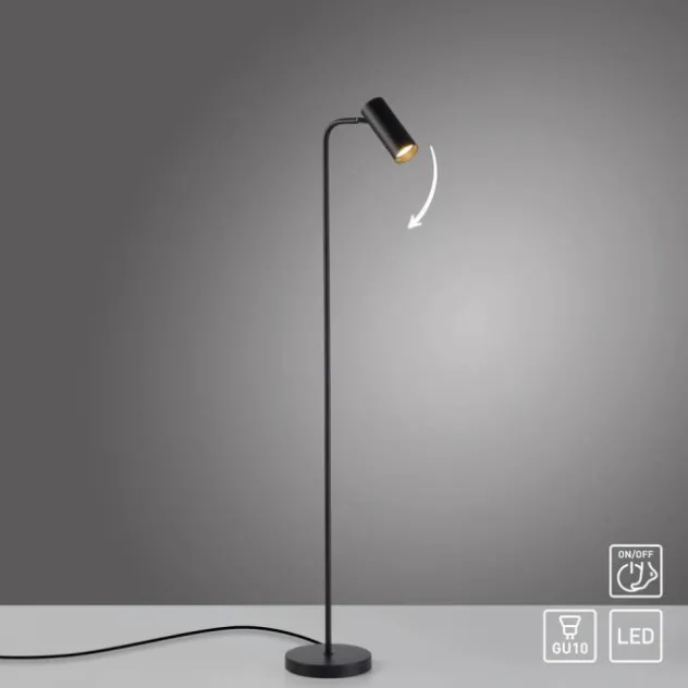 Schöner Wohnen-Kollektion LED Stehleuchte RIK, schwarz, dreh-und schwenkbar, Schnurschalter