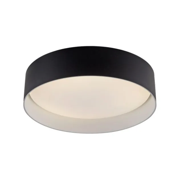 Schöner Wohnen-Kollektion LED Deckenleuchte TAVOLI, schwarz, rund D=28,5cm, dimmbar, Fernbedienung