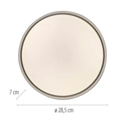 Schöner Wohnen-Kollektion LED Deckenleuchte TAVOLI, schwarz, rund D=28,5cm, dimmbar, Fernbedienung