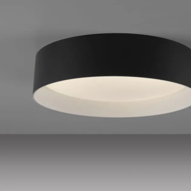Schöner Wohnen-Kollektion LED Deckenleuchte TAVOLI, schwarz, rund D=28,5cm, dimmbar, Fernbedienung