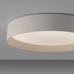 Schöner Wohnen-Kollektion LED Deckenleuchte TAVOLI, Sandfarben, rund D=39cm, dimmbar, Fernbedienung