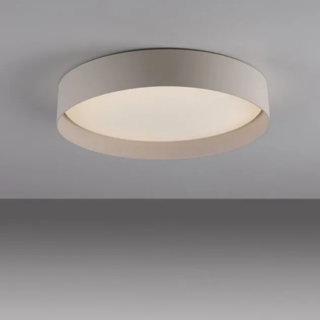 Schöner Wohnen-Kollektion LED Deckenleuchte TAVOLI, Sandfarben, rund D=39cm, dimmbar, Fernbedienung