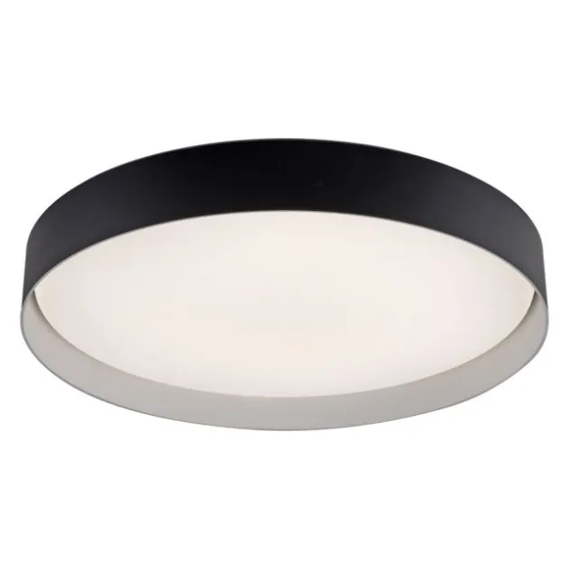 Schöner Wohnen-Kollektion LED Deckenleuchte TAVOLI, schwarz, rund D=49cm, dimmbar, Fernbedienung