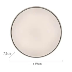 Schöner Wohnen-Kollektion LED Deckenleuchte TAVOLI, schwarz, rund D=49cm, dimmbar, Fernbedienung