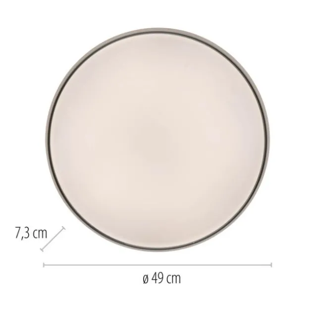 Schöner Wohnen-Kollektion LED Deckenleuchte TAVOLI, schwarz, rund D=49cm, dimmbar, Fernbedienung