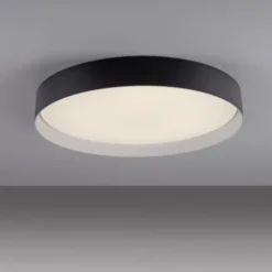 Schöner Wohnen-Kollektion LED Deckenleuchte TAVOLI, schwarz, rund D=49cm, dimmbar, Fernbedienung