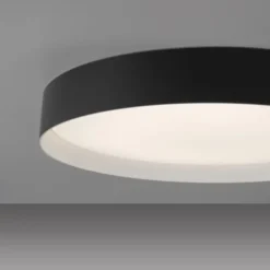 Schöner Wohnen-Kollektion LED Deckenleuchte TAVOLI, schwarz, rund D=49cm, dimmbar, Fernbedienung