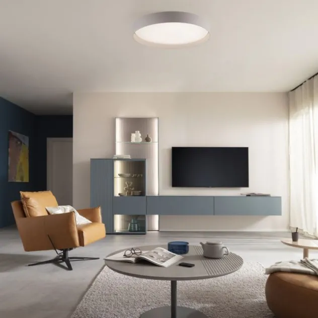 Schöner Wohnen-Kollektion LED Deckenleuchte TAVOLI, sandfarben, rund D=49cm, CCT, Fernbedienung