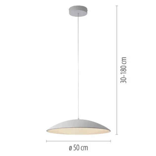 Schöner Wohnen-Kollektion LED Pendelleuchte LENTE, weiss, dimmbar, Memoryfunktion