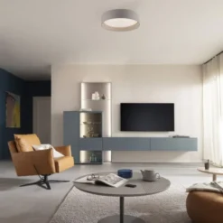 Schöner Wohnen-Kollektion LED Deckenleuchte TAVOLI Sandfarben, dimmbar, Fernbedienung