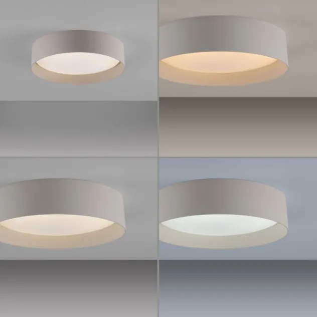 Schöner Wohnen-Kollektion LED Deckenleuchte TAVOLI Sandfarben, dimmbar, Fernbedienung