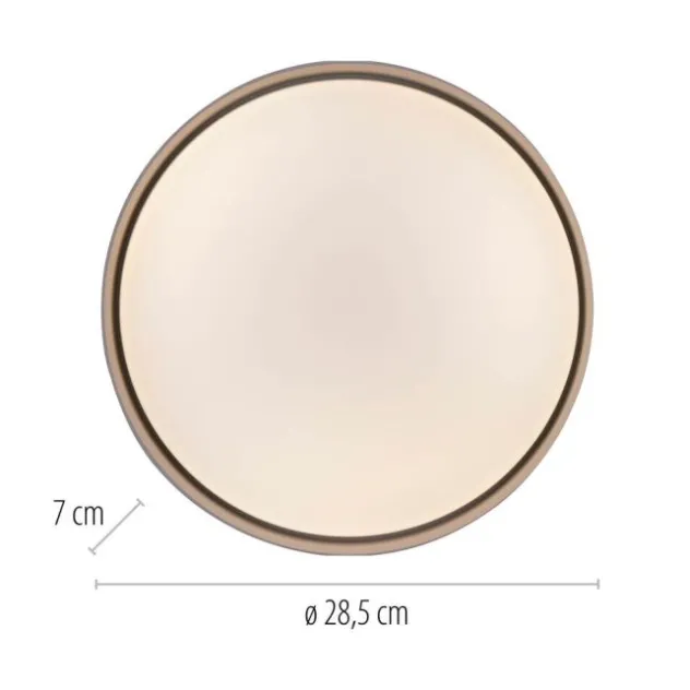 Schöner Wohnen-Kollektion LED Deckenleuchte TAVOLI Sandfarben, dimmbar, Fernbedienung