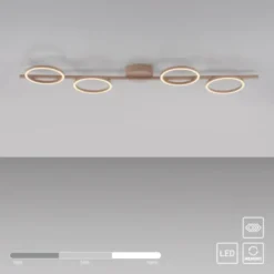Schöner Wohnen-Kollektion LED Deckenleuchte MINI RITUS sandton dimmbar Memory