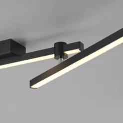 Schöner Wohnen-Kollektion LED Deckenleuchte STRAIGHT, schwarz, Arme schwenkbar