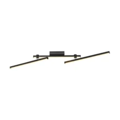 Schöner Wohnen-Kollektion LED Deckenleuchte STRAIGHT, schwarz, Arme schwenkbar