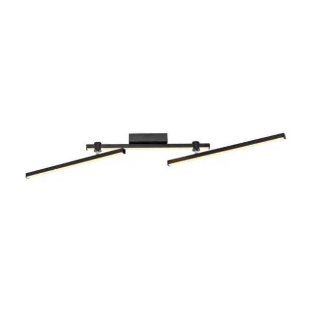 Schöner Wohnen-Kollektion LED Deckenleuchte STRAIGHT, schwarz, Arme schwenkbar