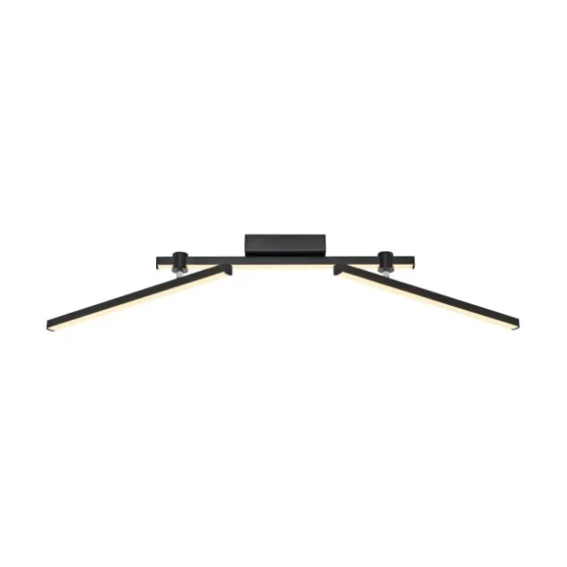 Schöner Wohnen-Kollektion LED Deckenleuchte STRAIGHT, schwarz, Arme schwenkbar