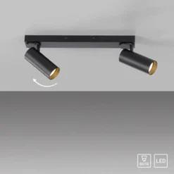 Schöner Wohnen-Kollektion LED Deckenleuchte RIK, schwarz, 2-flammig, drehbar
