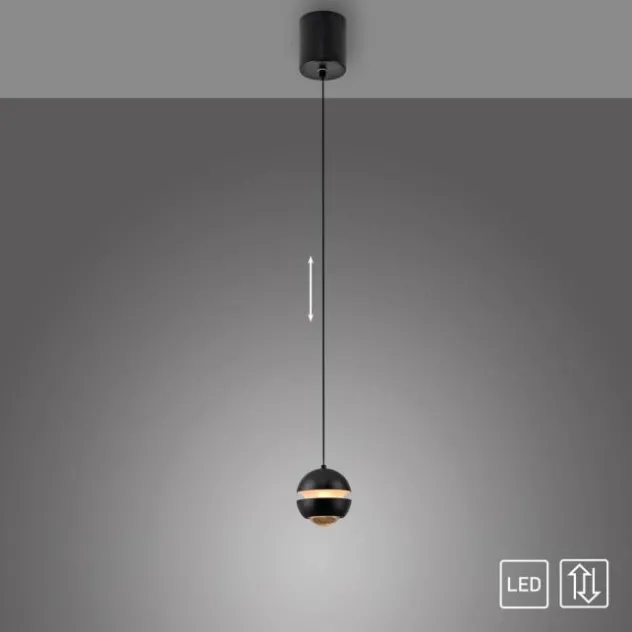 Schöner Wohnen-Kollektion LED Pendelleuchte LINI, schwarz, 1-flammig