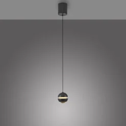 Schöner Wohnen-Kollektion LED Pendelleuchte LINI, schwarz, 1-flammig
