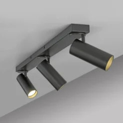 Schöner Wohnen-Kollektion LED Deckenleuchte RIK, schwarz, 3-flammig, drehbar