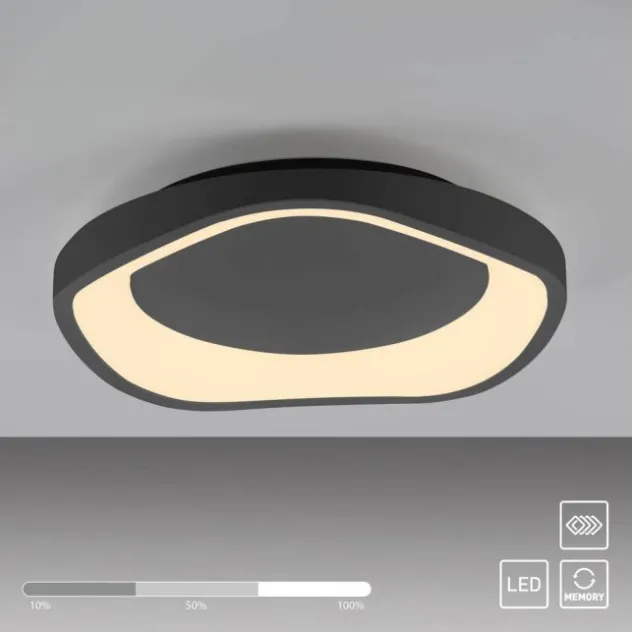 Schöner Wohnen-Kollektion LED Deckenleuchte MONTA, schwarz, dimmbar, Memoryfunktion