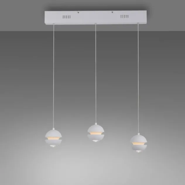 Schöner Wohnen-Kollektion LED Pendelleuchte LINI, weiss, 3-flammig, Lift