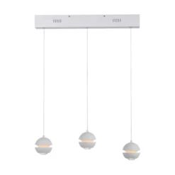 Schöner Wohnen-Kollektion LED Pendelleuchte LINI, weiss, 3-flammig, Lift