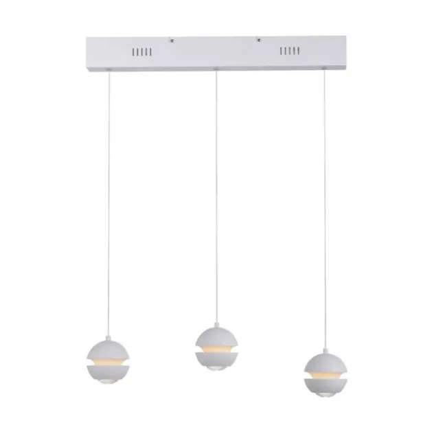 Schöner Wohnen-Kollektion LED Pendelleuchte LINI, weiss, 3-flammig, Lift