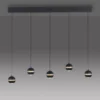 Schöner Wohnen-Kollektion LED Pendelleuchte schwarz, 5-flammig, höhenverstellbar
