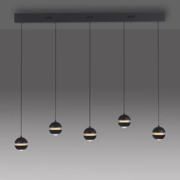 Schöner Wohnen-Kollektion LED Pendelleuchte schwarz, 5-flammig, höhenverstellbar