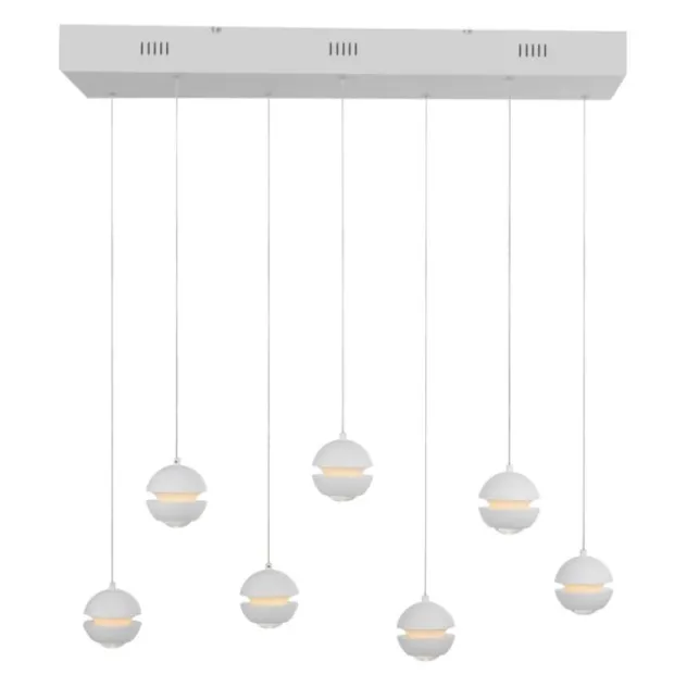 Schöner Wohnen-Kollektion LED Pendelleuchte weiss, 7-flammig, dimmbar