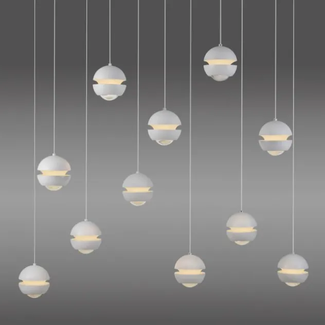 SCHÖNER WOHNEN-Kollektion LED Pendelleuchte LINI, weiss, 11-flammig, dimmbar