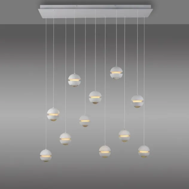 SCHÖNER WOHNEN-Kollektion LED Pendelleuchte LINI, weiss, 11-flammig, dimmbar