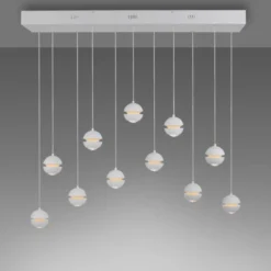 SCHÖNER WOHNEN-Kollektion LED Pendelleuchte LINI, weiss, 11-flammig, dimmbar