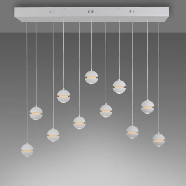 SCHÖNER WOHNEN-Kollektion LED Pendelleuchte LINI, weiss, 11-flammig, dimmbar