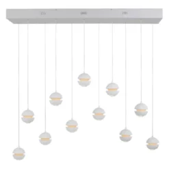 SCHÖNER WOHNEN-Kollektion LED Pendelleuchte LINI, weiss, 11-flammig, dimmbar