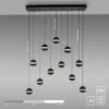 Schöner Wohnen-Kollektion LED Pendelleuchte LINI schwarz, 11-flammig, dimmbar