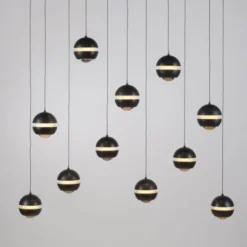 Schöner Wohnen-Kollektion LED Pendelleuchte LINI schwarz, 11-flammig, dimmbar