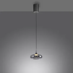 Schöner Wohnen-Kollektion LED Pendelleuchte POSH, grau, 1-flammig, dimmbar