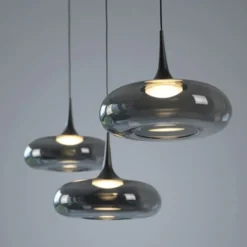 Schöner Wohnen-Kollektion LED Pendelleuchte POSH, grau, dimmbar, Comfort Lift