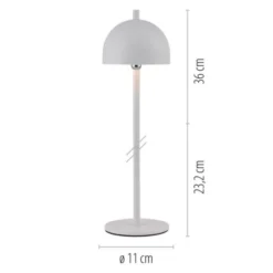 Schöner Wohnen-Kollektion LED Akku Tischleuchte BELLIES, weiss, aufladbar, USB-Ladekabel