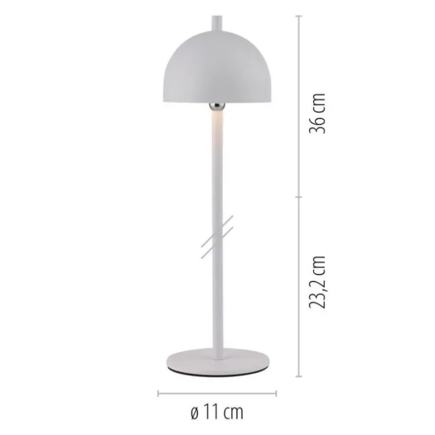 Schöner Wohnen-Kollektion LED Akku Tischleuchte BELLIES, weiss, aufladbar, USB-Ladekabel