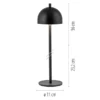 Schöner Wohnen-Kollektion LED Akku Tischleuchte BELLIES, schwarz, aufladbar, USB-Ladekabel