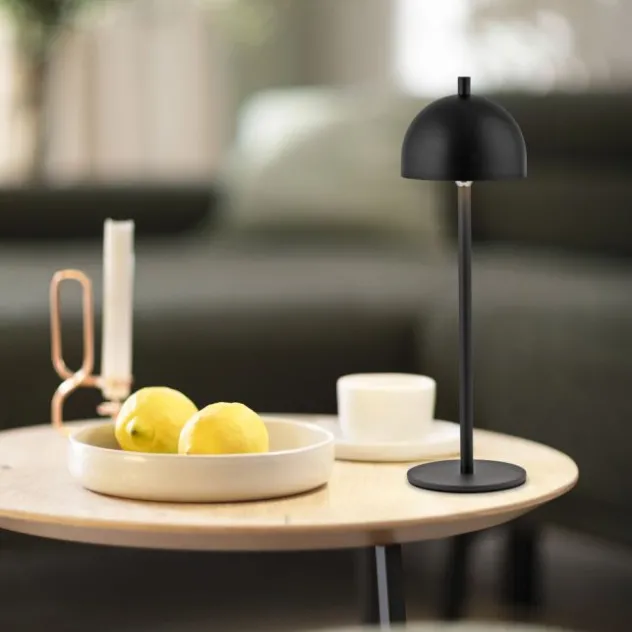 Schöner Wohnen-Kollektion LED Akku Tischleuchte BELLIES, schwarz, aufladbar, USB-Ladekabel