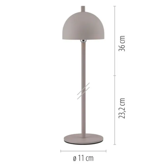 Schöner Wohnen-Kollektion LED Akku Tischleuchte BELLIES, Sandfarben, aufladbar, USB