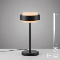 Schöner Wohnen-Kollektion LED Tischleuchte Elmo schwarz Touchdimmer